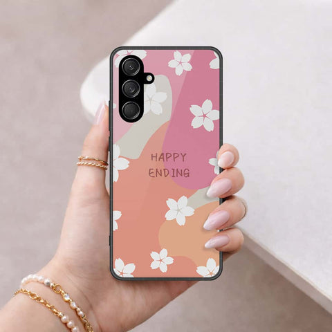 Samsung Galaxy A37 Cover - Happy Series - HQ Ultra Shine Premium Infinity Glass Soft Silicon Borders Case