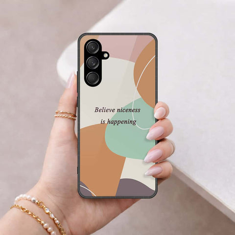 Samsung Galaxy A37 Cover - Happy Series - HQ Ultra Shine Premium Infinity Glass Soft Silicon Borders Case
