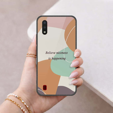 Samsung Galaxy A01 Cover - Happy Series - HQ Premium Shine Durable Shatterproof Case