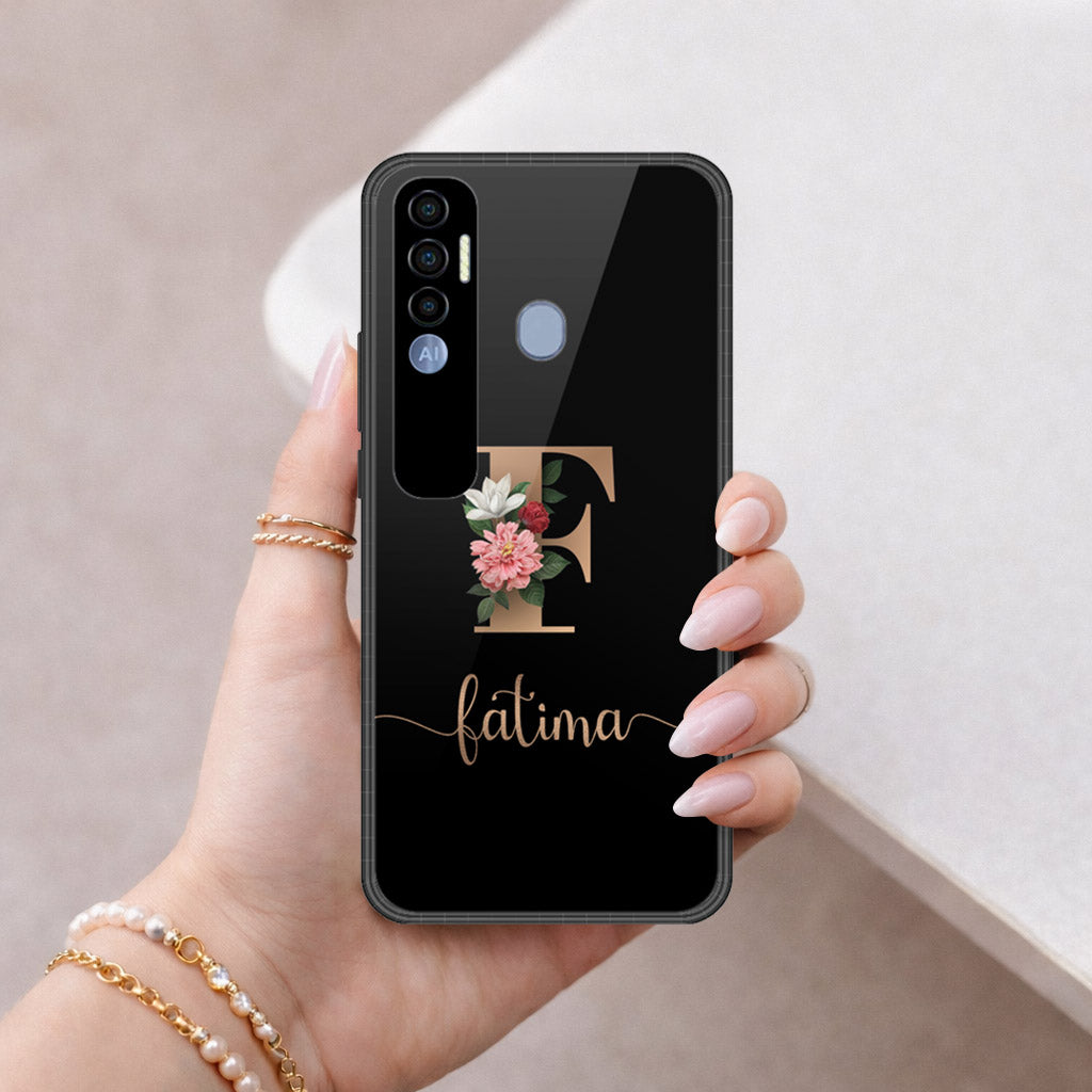 Tecno Spark 7 Pro Cover - Peronsalized Alphabet Series - HQ Premium Shine Durable Shatterproof Case