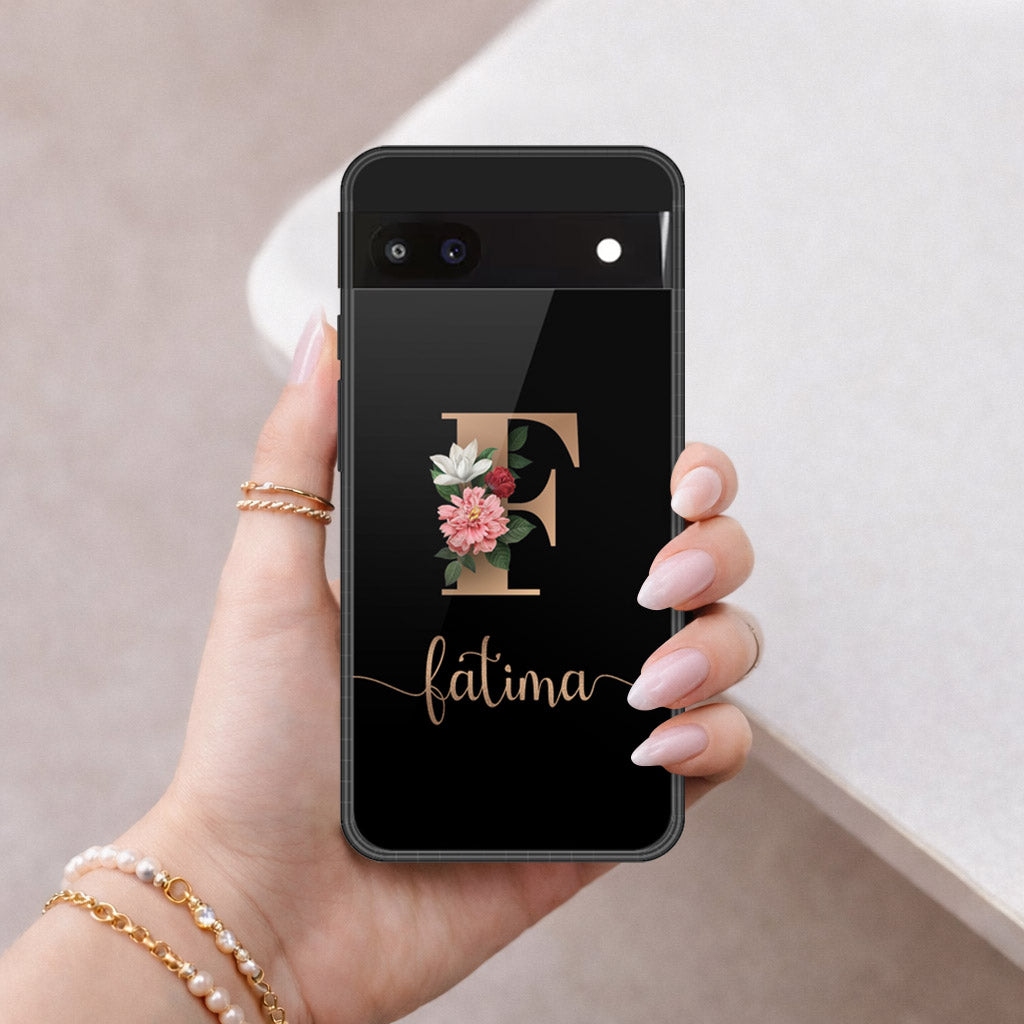 Google Pixel 6a Cover - Peronsalized Alphabet Series - HQ Premium Shine Durable Shatterproof Case