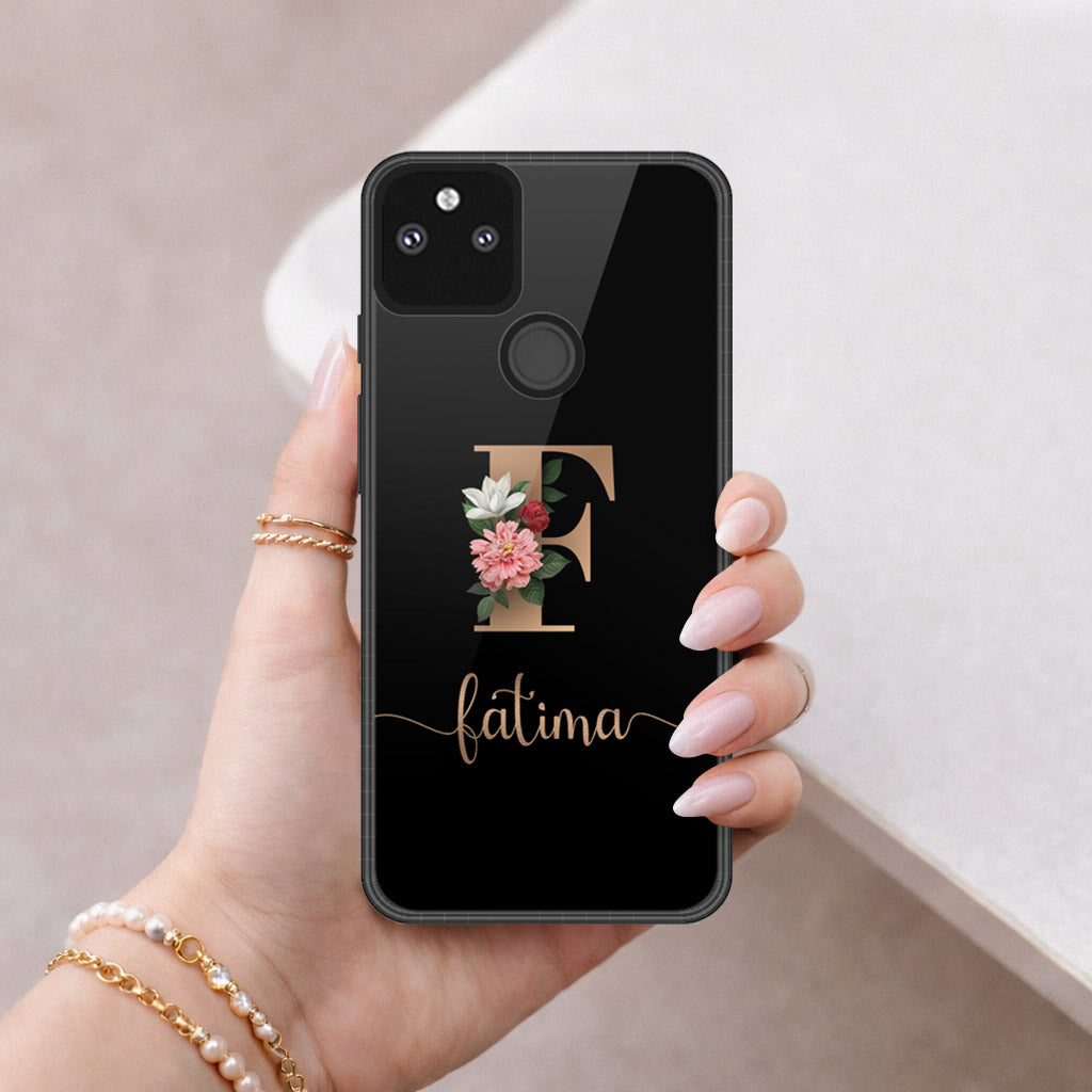 Google Pixel 5a 5G Cover - Peronsalized Alphabet Series - HQ Premium Shine Durable Shatterproof Case