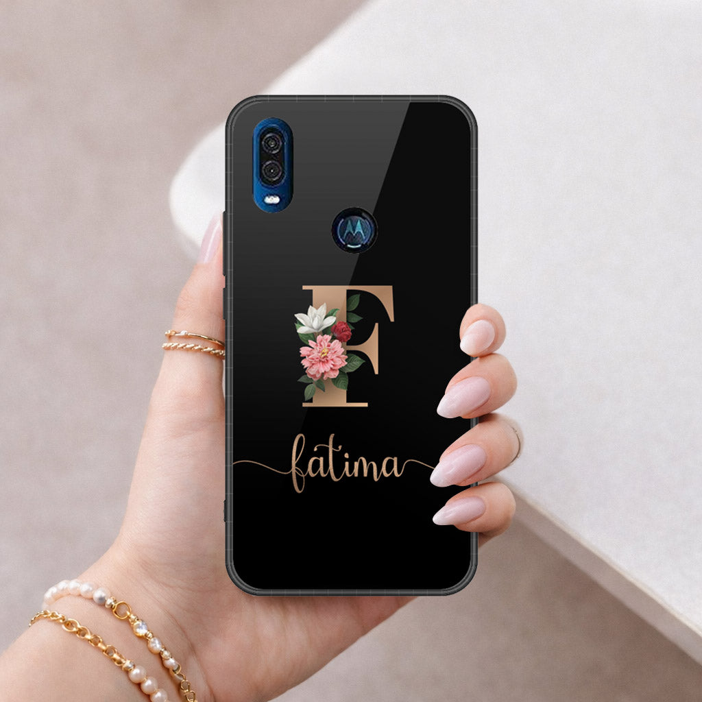 Motorola One Vision Cover - Peronsalized Alphabet Series - HQ Premium Shine Durable Shatterproof Case