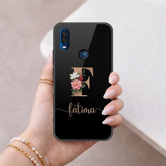 Motorola One Vision Cover - Peronsalized Alphabet Series - HQ Premium Shine Durable Shatterproof Case