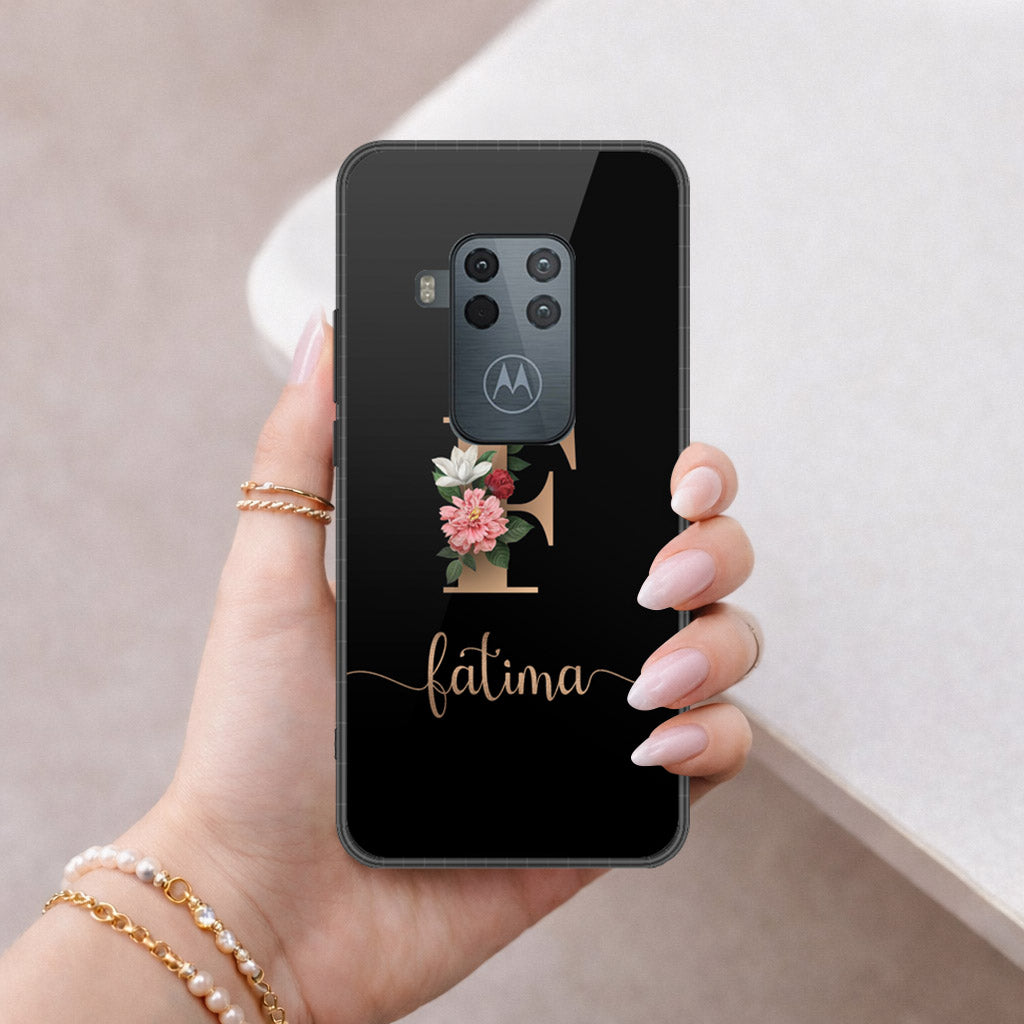 Motorola One Zoom Cover - Peronsalized Alphabet Series - HQ Premium Shine Durable Shatterproof Case