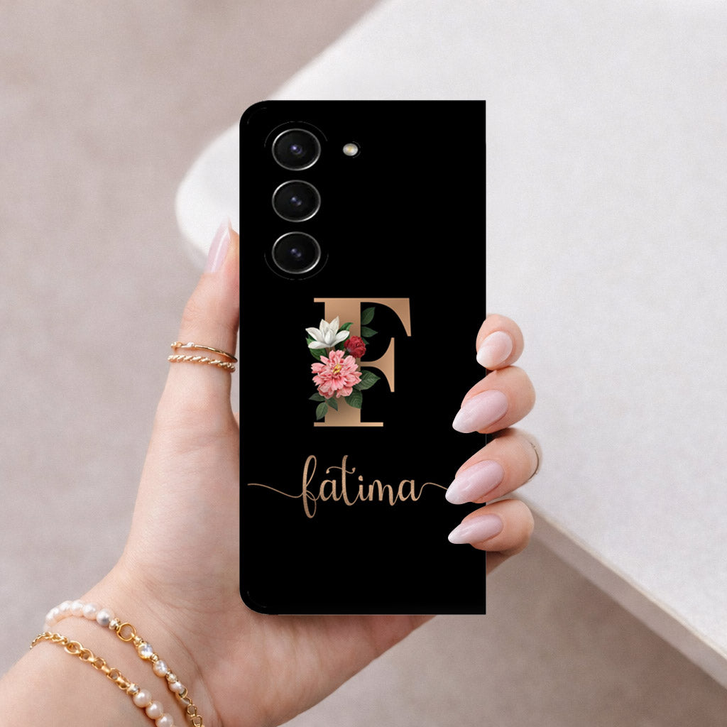 Samsung Galaxy Z Fold 5 5G Cover - Peronsalized Alphabet Series - HQ Premium Shine Durable Shatterproof Case
