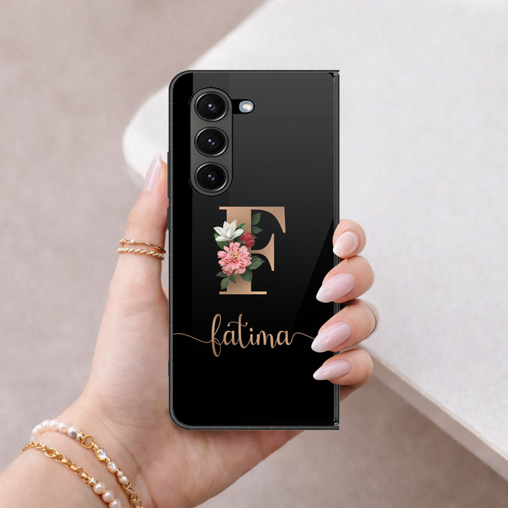 Samsung Galaxy Z Fold 6 5G Cover - Peronsalized Alphabet Series - HQ Premium Shine Durable Shatterproof Case