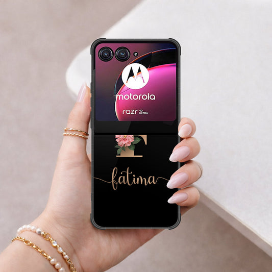 Motorola Razr 40 Ultra Cover - Peronsalized Alphabet Series - HQ Premium Shine Durable Shatterproof Case