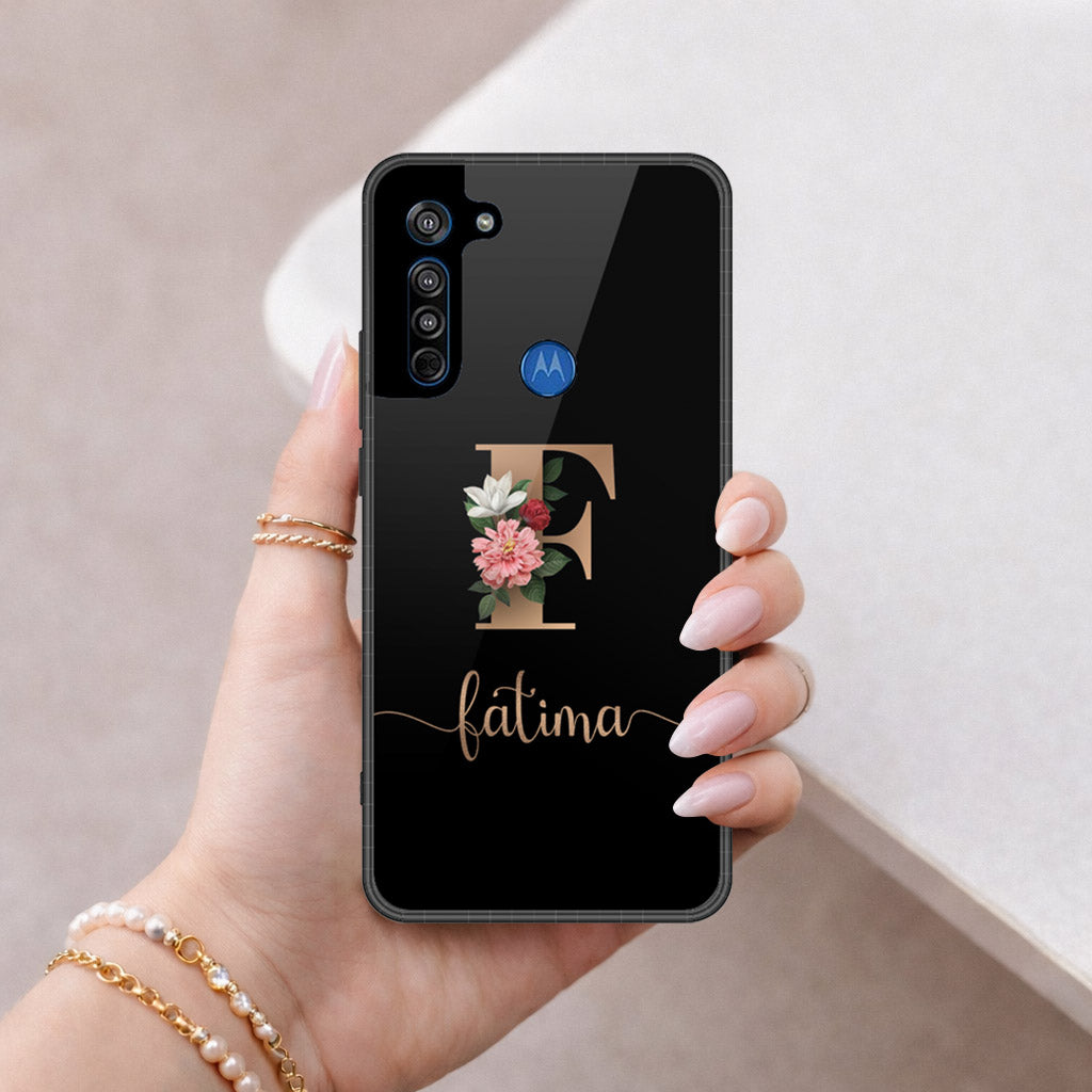 Motorola Moto G8 Cover - Peronsalized Alphabet Series - HQ Premium Shine Durable Shatterproof Case