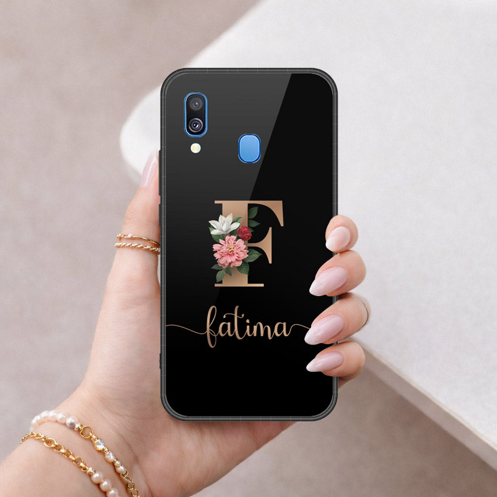 Samsung Galaxy A40 Cover - Peronsalized Alphabet Series - HQ Premium Shine Durable Shatterproof Case
