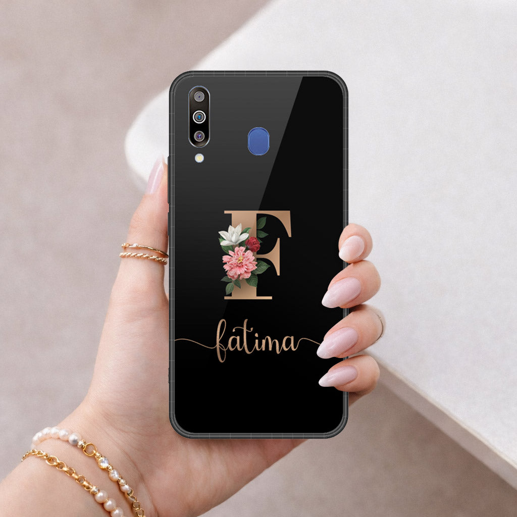 Samsung Galaxy A40s Cover - Peronsalized Alphabet Series - HQ Premium Shine Durable Shatterproof Case
