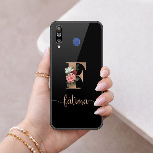 Samsung Galaxy M30 Cover - Peronsalized Alphabet Series - HQ Premium Shine Durable Shatterproof Case