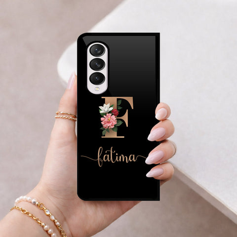 Samsung Galaxy Z Fold 4 5G Cover - Peronsalized Alphabet Series - HQ Premium Shine Durable Shatterproof Case