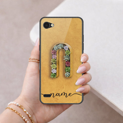 LG Q6 Plus Cover - Peronsalized Alphabet Series - HQ Premium Shine Durable Shatterproof Case