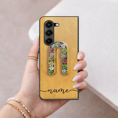 Samsung Galaxy Z Fold 6 5G Cover - Peronsalized Alphabet Series - HQ Premium Shine Durable Shatterproof Case
