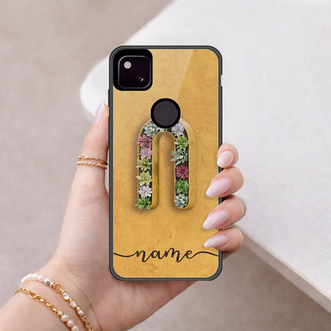 Google Pixel 4a 4G Cover - Peronsalized Alphabet Series - HQ Premium Shine Durable Shatterproof Case