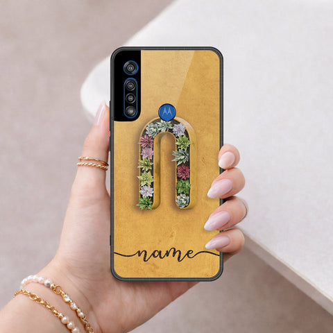Motorola One Macro Cover - Peronsalized Alphabet Series - HQ Premium Shine Durable Shatterproof Case