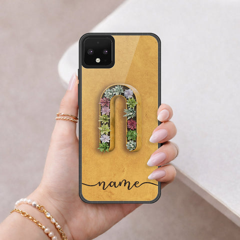 Google Pixel 4 Cover - Peronsalized Alphabet Series - HQ Premium Shine Durable Shatterproof Case