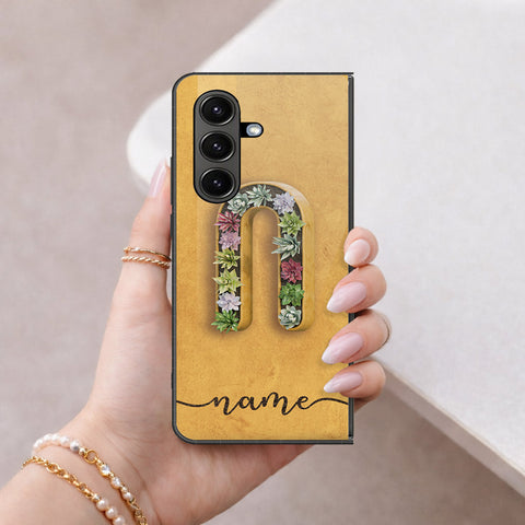 Samsung Galaxy Z Fold 7 Cover - Peronsalized Alphabet Series - HQ Premium Shine Durable Shatterproof Case