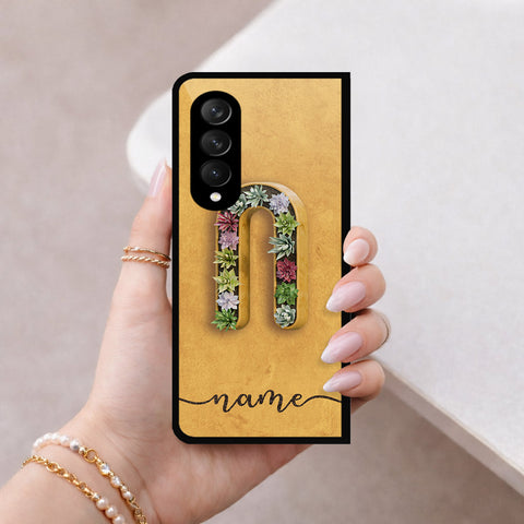 Samsung Galaxy Z Fold 3 5G Cover - Peronsalized Alphabet Series - HQ Premium Shine Durable Shatterproof Case
