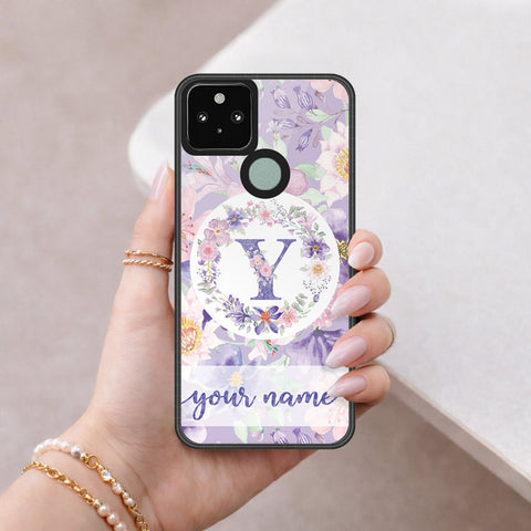 Google Pixel 5 Cover - Peronsalized Alphabet Series - HQ Premium Shine Durable Shatterproof Case