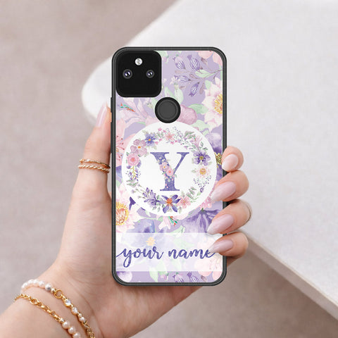 Google Pixel 5a 5G Cover - Peronsalized Alphabet Series - HQ Premium Shine Durable Shatterproof Case
