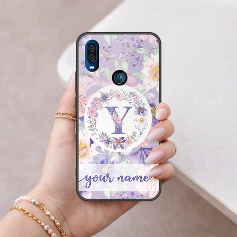 Motorola One Vision Cover - Peronsalized Alphabet Series - HQ Premium Shine Durable Shatterproof Case