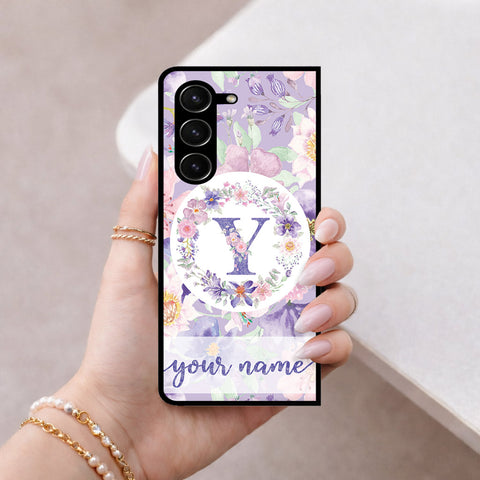 Samsung Galaxy Z Fold 5 5G Cover - Peronsalized Alphabet Series - HQ Premium Shine Durable Shatterproof Case