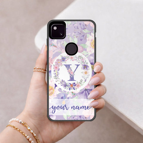 Google Pixel 4a 4G Cover - Peronsalized Alphabet Series - HQ Premium Shine Durable Shatterproof Case