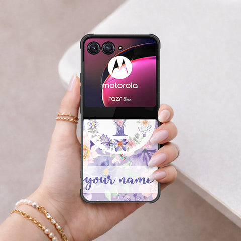 Motorola Razr 40 Ultra Cover - Peronsalized Alphabet Series - HQ Premium Shine Durable Shatterproof Case