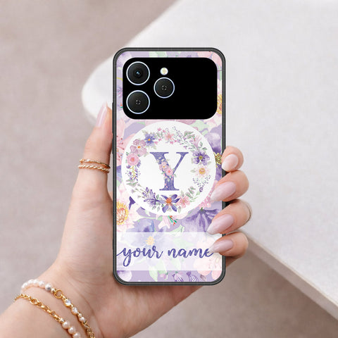 Tecno Spark 40 Cover - Peronsalized Alphabet Series - HQ Premium Shine Durable Shatterproof Case