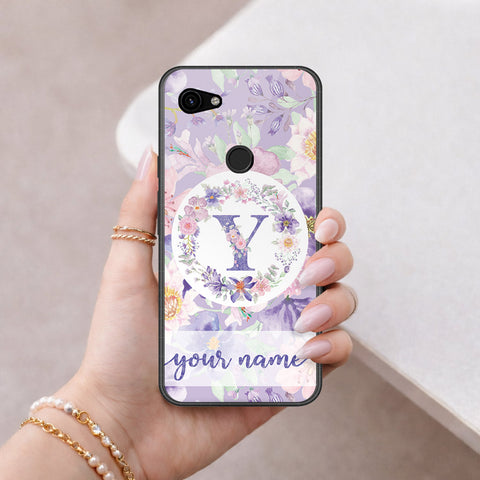 Google Pixel 3a XL Cover - Peronsalized Alphabet Series - HQ Premium Shine Durable Shatterproof Case