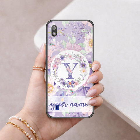 Samsung Galaxy M10 Cover - Peronsalized Alphabet Series - HQ Premium Shine Durable Shatterproof Case
