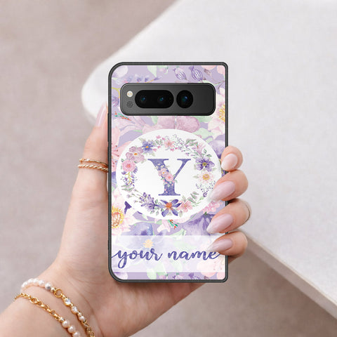 Google Pixel Fold Cover - Peronsalized Alphabet Series - HQ Premium Shine Durable Shatterproof Case