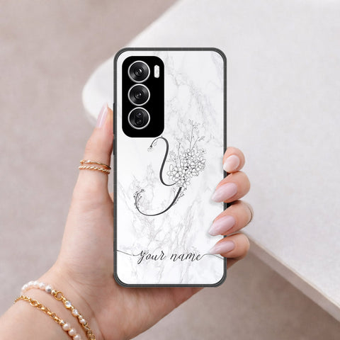 Oppo Reno 12 Cover - Peronsalized Alphabet Series - HQ Premium Shine Durable Shatterproof Case