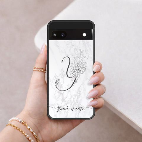 Google Pixel 6a Cover - Peronsalized Alphabet Series - HQ Premium Shine Durable Shatterproof Case