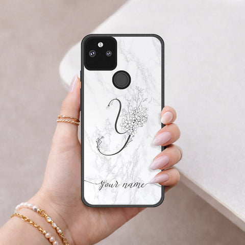 Google Pixel 5a 5G Cover - Peronsalized Alphabet Series - HQ Premium Shine Durable Shatterproof Case