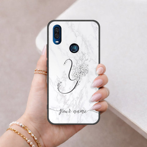 Motorola One Vision Cover - Peronsalized Alphabet Series - HQ Premium Shine Durable Shatterproof Case