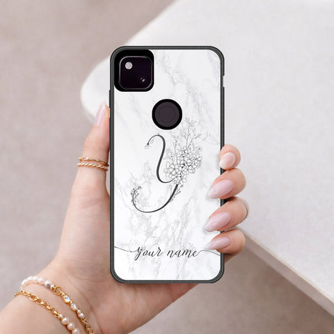 Google Pixel 4a 4G Cover - Peronsalized Alphabet Series - HQ Premium Shine Durable Shatterproof Case