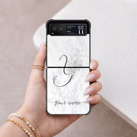 Motorola Razr 40 Cover - Peronsalized Alphabet Series - HQ Premium Shine Durable Shatterproof Case