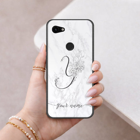 Google Pixel 3a XL Cover - Peronsalized Alphabet Series - HQ Premium Shine Durable Shatterproof Case