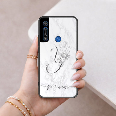 Motorola One Macro Cover - Peronsalized Alphabet Series - HQ Premium Shine Durable Shatterproof Case