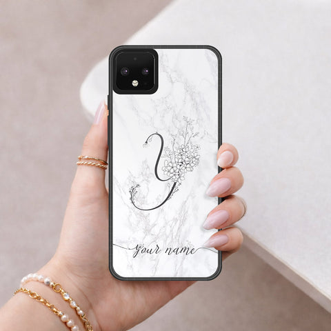 Google Pixel 4 Cover - Peronsalized Alphabet Series - HQ Premium Shine Durable Shatterproof Case