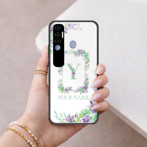 Tecno Spark 7 Pro Cover - Peronsalized Alphabet Series - HQ Premium Shine Durable Shatterproof Case