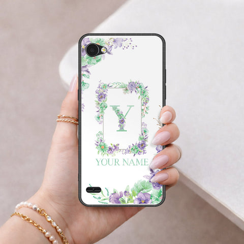LG Q6 Plus Cover - Peronsalized Alphabet Series - HQ Premium Shine Durable Shatterproof Case