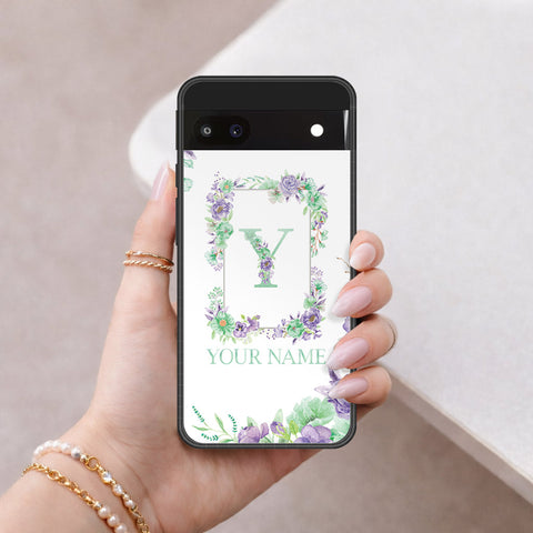 Google Pixel 6a Cover - Peronsalized Alphabet Series - HQ Premium Shine Durable Shatterproof Case