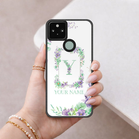 Google Pixel 5 Cover - Peronsalized Alphabet Series - HQ Premium Shine Durable Shatterproof Case