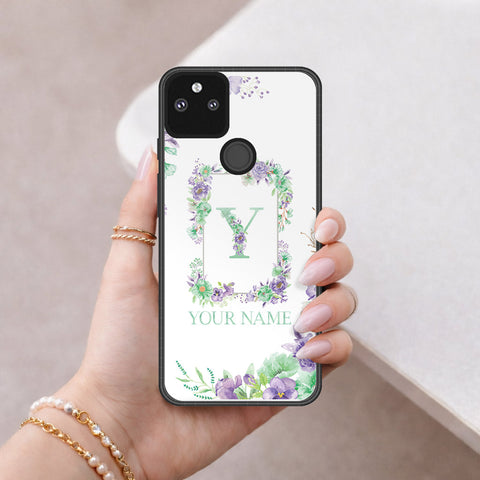 Google Pixel 5a 5G Cover - Peronsalized Alphabet Series - HQ Premium Shine Durable Shatterproof Case