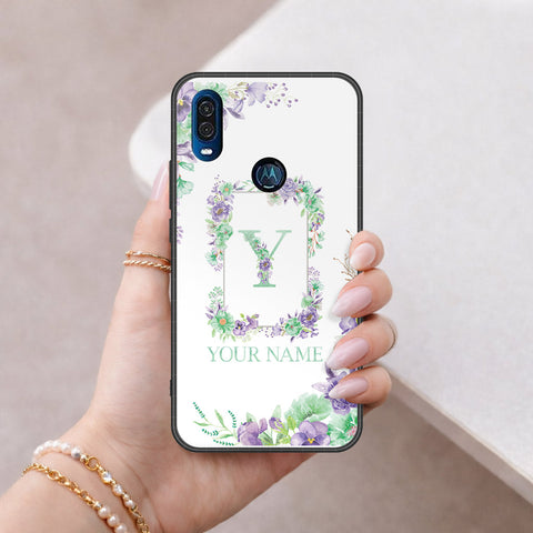 Motorola One Vision Cover - Peronsalized Alphabet Series - HQ Premium Shine Durable Shatterproof Case