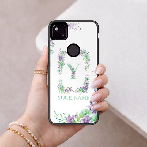 Google Pixel 4a 4G Cover - Peronsalized Alphabet Series - HQ Premium Shine Durable Shatterproof Case